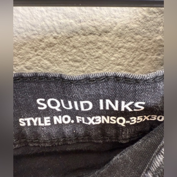 Mugsy Men's Black Jeans 35 x 30 Pants Squid Ink Grunge Rocker Designer - Picture 3 of 7